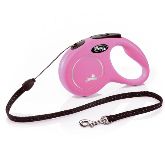 FLEXI CLASSIC ВЪЖЕ S - автоматичен повод за куче, розов, 5 м/12 кг -  - Zoolink