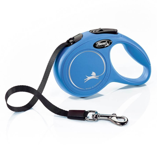 FLEXI CLASSIC ЛЕНТА XS - автоматичен повод за куче, син, 3 м/12 кг -  - Zoolink