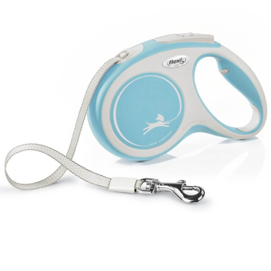 FLEXI COMFORT ЛЕНТА M - автоматичен повод за куче, светло синьо, 5 м/25 кг -  - Zoolink