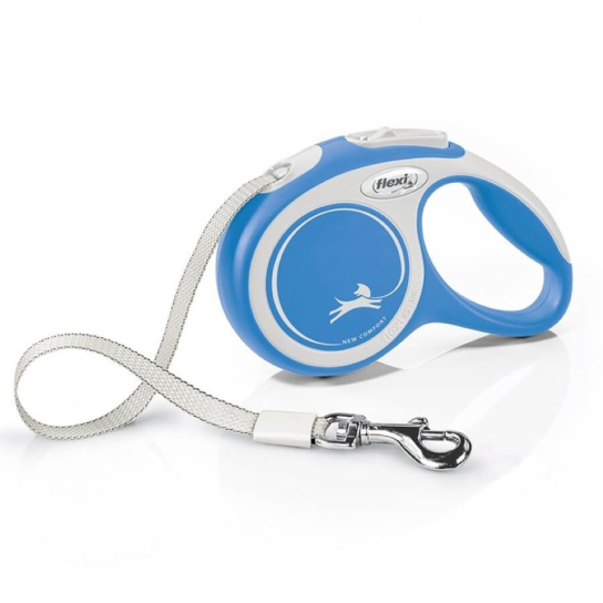 FLEXI COMFORT ЛЕНТА XS - автоматичен повод за куче, синьо, 3 м/12 кг -  - Zoolink