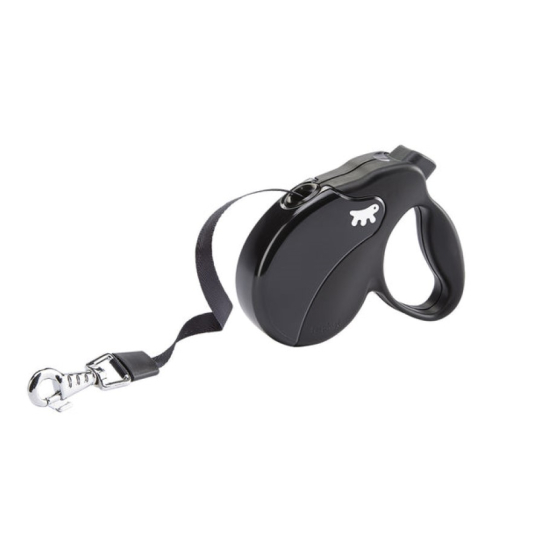 FERPLAST AMIGO TAPE MINI - автоматичен повод за кучета ЛЕНТА, черен, 3м/до 12кг -  - Zoolink