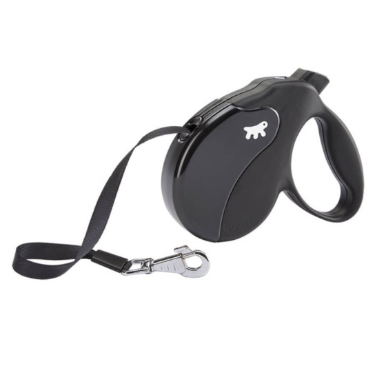 FERPLAST AMIGO TAPE L - автоматичен повод за кучета ЛЕНТА, черен, 5м/до 50кг -  - Zoolink