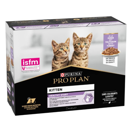 Purina Pro Plan Кitten - за малки котенца, Пуйка, пауч 10x85г -  - Zoolink