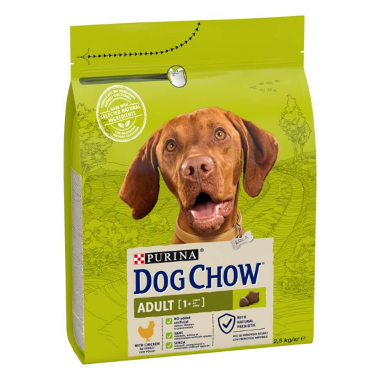 Purina Dog Chow Adult - за кучета в зряла възраст, Пиле, 2.5кг -  - Zoolink