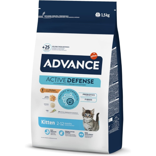ADVANCE KITTEN - за котенца до 1 г., бременни и кърмещи котки, Пиле и ориз, 1.5кг -  - Zoolink