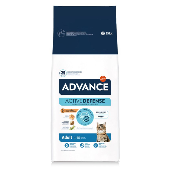 ADVANCE CAT ADULT - за котки в зряла възраст, Пиле и ориз, 15кг -  - Zoolink