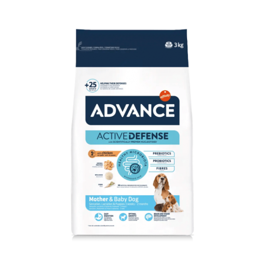 АDVANCE DOG MOTHER & INITIAL - за отбиване на малки кученца и за кучета майки, Пиле и ориз, 3кг -  - Zoolink