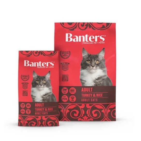 BANTERS CAT ADULT TURKEY&RICE - за пораснали котки, Пуйка и ориз, 8кг -  - Zoolink