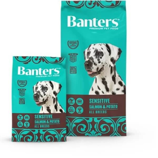 BANTERS DOG SENSITIVE ALL BREEDS SALMON&POTATO - зрели кучета с чувств.стомах, Сьомга и картоф, 15кг -  - Zoolink