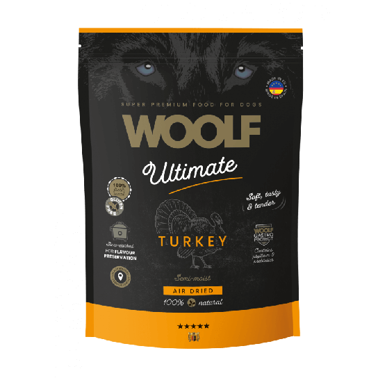 WOOLF ULTIMATE DOGFOOD - полувлажна храна за пораснали кучета, Пуйка, 1кг -  - Zoolink