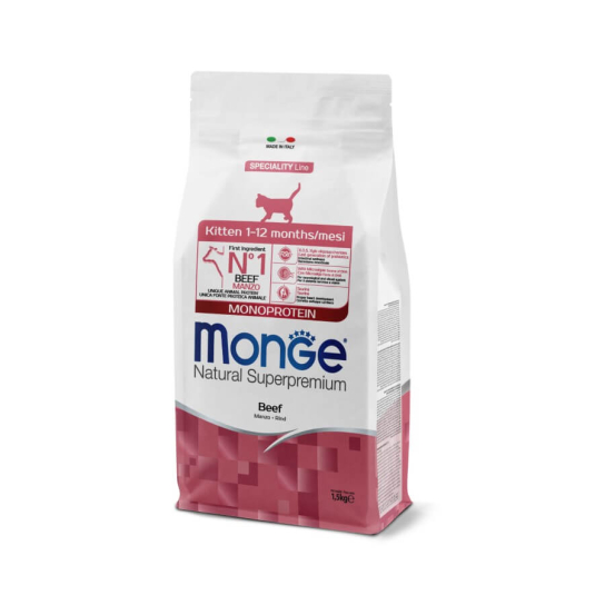 MONGE NS MONOPROTEIN KITTEN - за котенца до 1г.,Телешко, 1.5кг -  - Zoolink