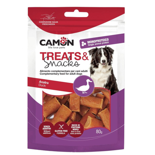 CAMON TREATS&SNACKS лакомство за куче - хапки с патешко, 80г -  - Zoolink