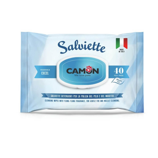 CAMON WIPES EXCEL - мокри кърпички със свеж аромат, за куче/котка, 30х20см, 40бр. - - Zoolink CAMON WIPES EXCEL - мокри кърпички със свеж аромат, за куче/котка, 30х20см, 40бр. - - Zoolink
