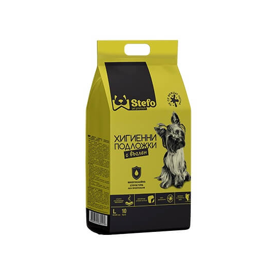 STEFO L - хигиенни подложки с активен въглен за кучета, 10 бр., 60х60см -  - Zoolink
