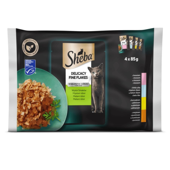 Sheba Пауч Микс Селекция в желе, 4х85г -  - Zoolink