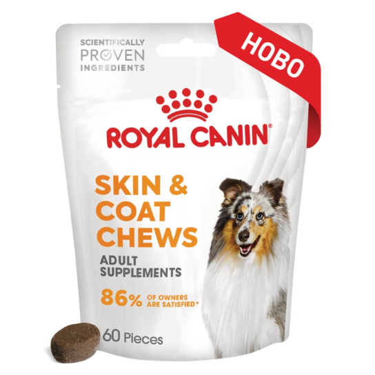 Royal Canin Skin & Coat Adult Supplement - дъвчаща добавка за кожа и козина за кучета, 240г - Добавки - Zoolink