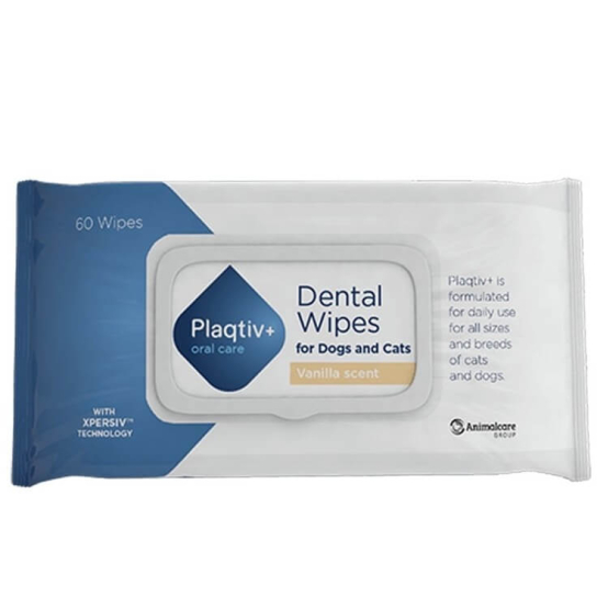 PLAQTIV+ DENTAL WAPES - дентални кърпички за кучета и котки, 60 бр. -  - Zoolink