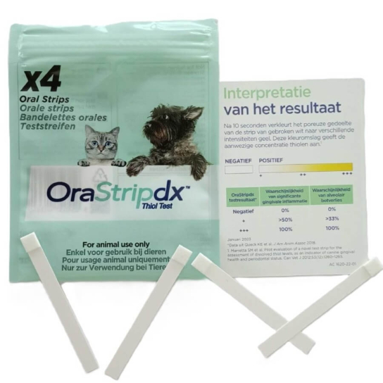 ORALSTIPDX - тест лентички за устно здраве за кучета и котки, 4 бр. -  - Zoolink
