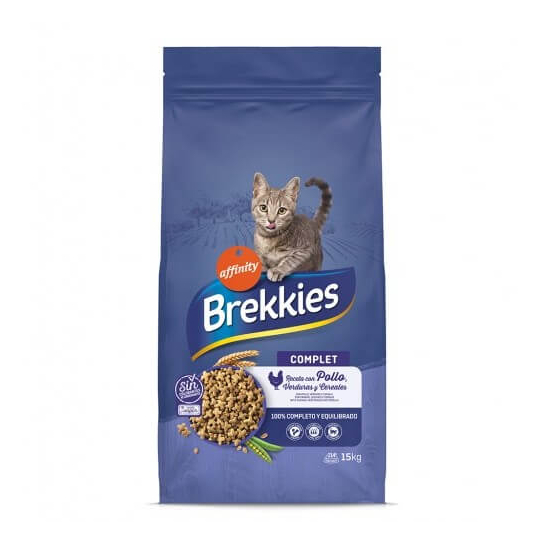 BREKKIES CAT COMPLET CHICKEN - за котки над 1г., с Пиле, Риба и зеленчуци, 15кг -  - Zoolink