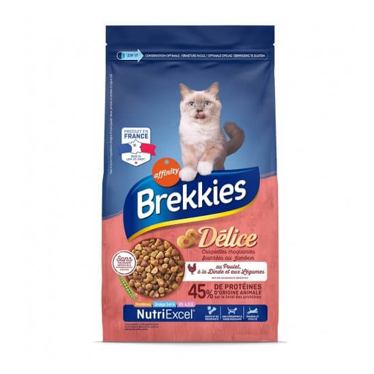 BREKKIES CAT DELICE CHICKEN/HAM - за котки над 1г., с Птиче и пълнеж от Шунка, 20кг -  - Zoolink