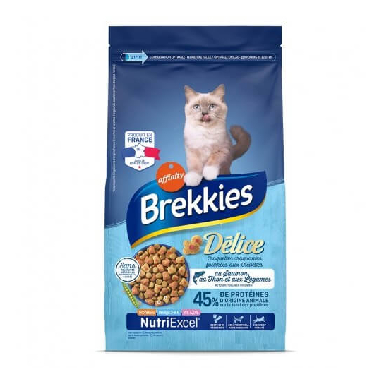 BREKKIES CAT DELICE FISH/SHRIMPS - за котки над 1г., с Риба и пълнеж от Скариди, 20кг -  - Zoolink