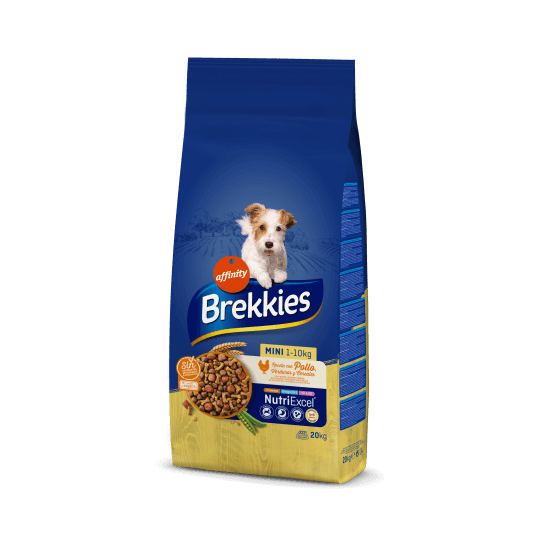 BREKKIES DOG MINI - за израснали кучета от малки породи, с Пиле и зеленчуци, 20кг -  - Zoolink