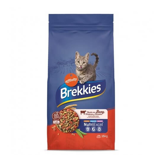 BREKKIES CAT BEEF - за котки над 1г., с Говеждо и зеленчуци, 15кг -  - Zoolink