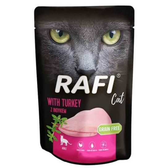 RAFI CAT TURKEY - за израснали котки с Пуешко, пауч 100г -  - Zoolink