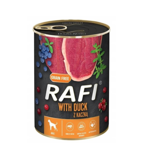 RAFI DOG DUCK - за израснали кучета, с Патешко, плодове, консерва 400г -  - Zoolink