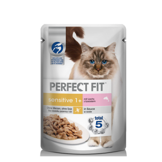 Perfect Fit Sensitive Пауч за котки със Сьомга в сос, 85г -  - Zoolink