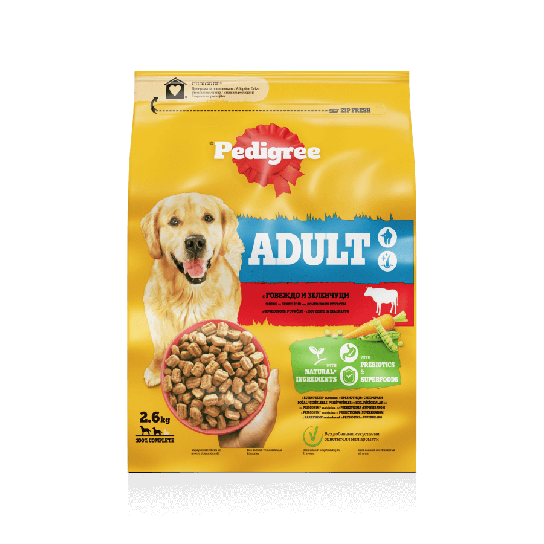 Pedigree Говеждо & Зеленчуци 2.6Kg -  - Zoolink