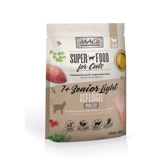 MAC'S CAT 7+ SENIOR LIGHT - за котки над 7г. и склонни към напъняване, Пиле, 300г -  - Zoolink