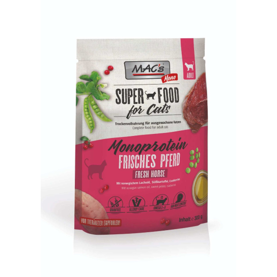 MAC'S CAT ADULT MONOPROTEIN - за пораснали котки, с Конско, 300г -  - Zoolink