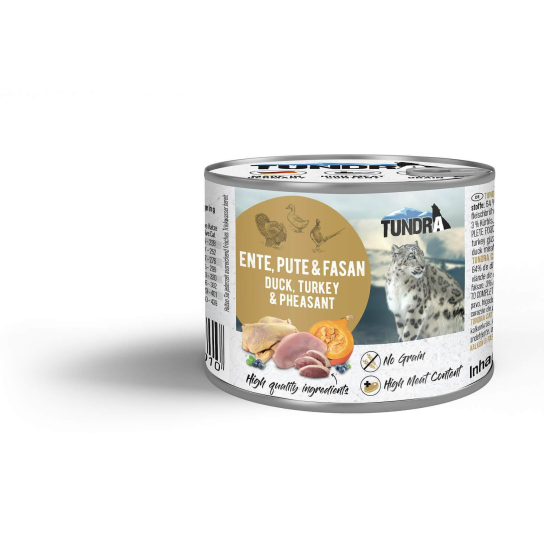 TUNDRA CAT ADULT - за котки в зряла възраст, Патешко, Пуешко и Фазан, консерва 200г -  - Zoolink