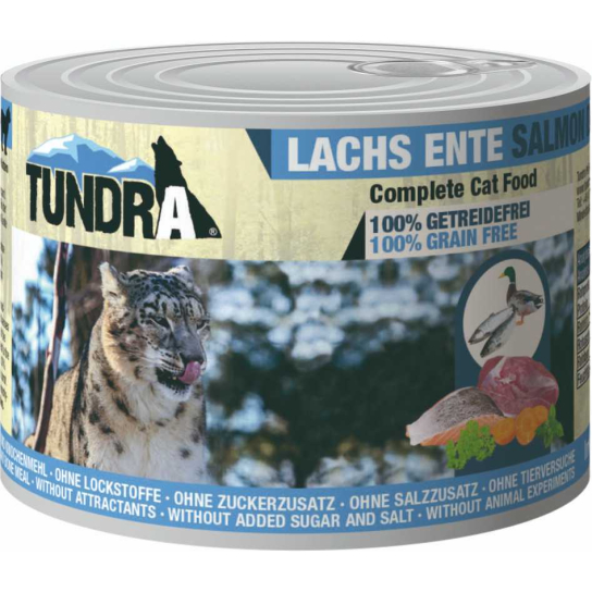 TUNDRA CAT ADULT - за котки в зряла възраст, Сьомга и патешко, консерва 200г -  - Zoolink