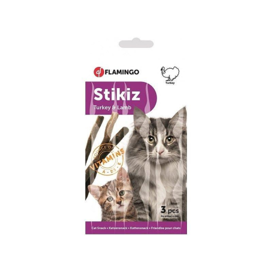 Flamingo лакомство за котка стик пуйка 3бр. -  - Zoolink