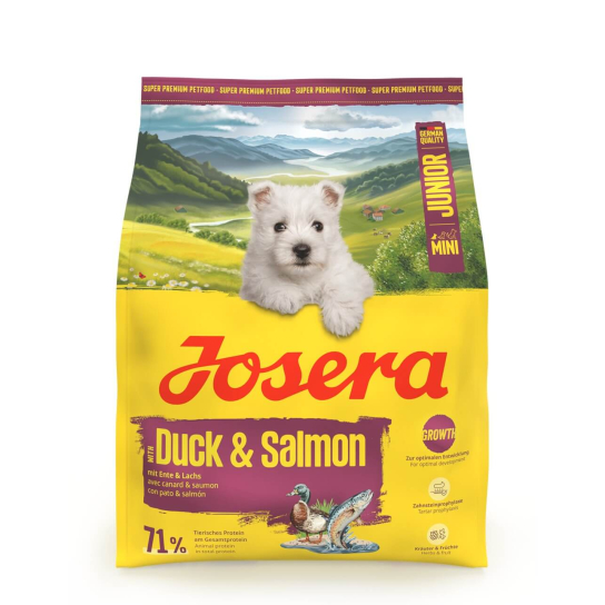 JOSERA JUNIOR MINI - за подрастващи кучета от дребни породи с Патица и Сьомга, 900 г -  - Zoolink