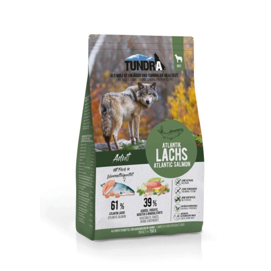 TUNDRA DOG ADULT - за кучета в зряла възраст, атлантическа Сьомга, 750г -  - Zoolink