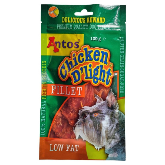 Antos Chicken D'light 100% пилешко филе 100гр. -  - Zoolink