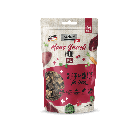 MAC'S DOG MONOPROTEIN SNACKS - меко лакомство за куче, с Kонско месо, 100г -  - Zoolink