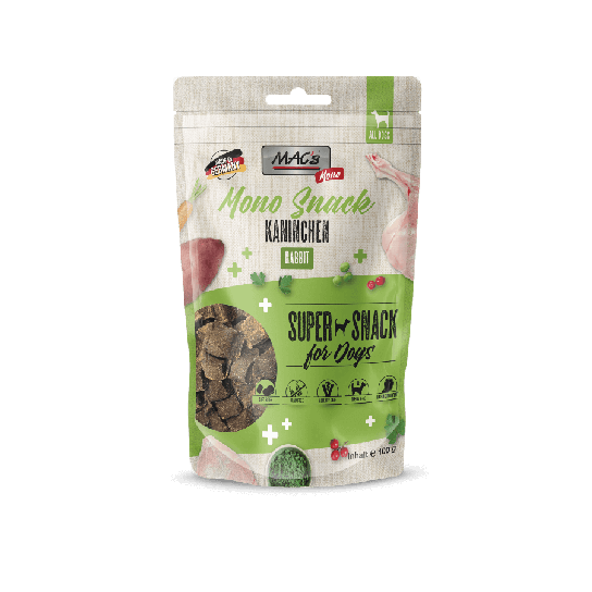 MAC'S DOG MONOPROTEIN SNACKS - меко лакомство за куче, със Заешко месо, 100г - - Zoolink MAC'S DOG MONOPROTEIN SNACKS - меко лакомство за куче, със Заешко месо, 100г - - Zoolink