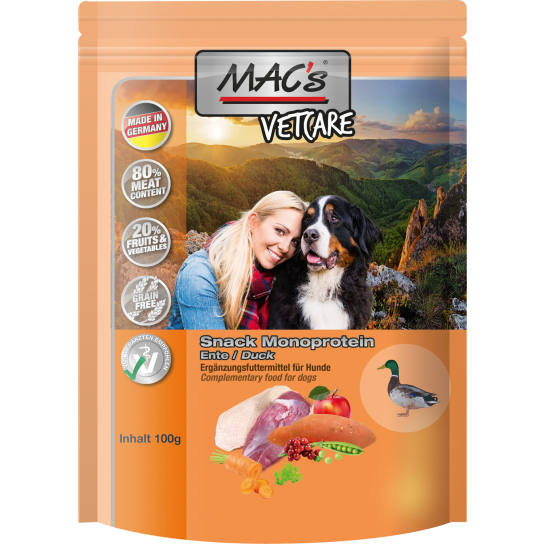 Mac's VetCare меко лакомство патица 80% месо 100 гр. -  - Zoolink