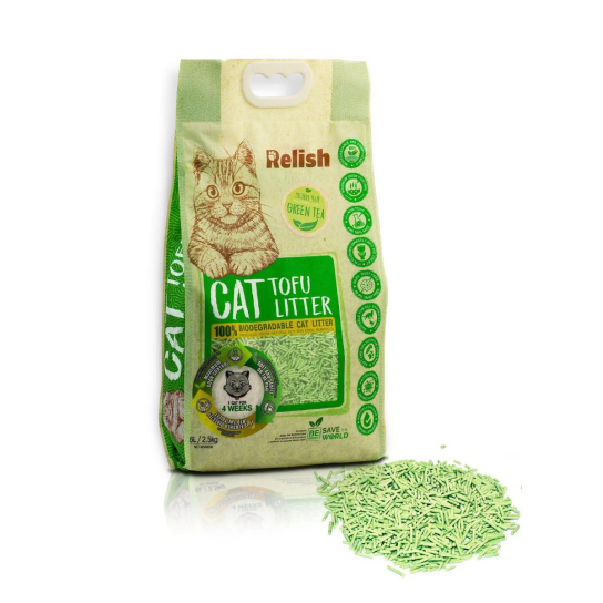 Котешка тоалетна Relish Cat Чай Тофу 6L -  - Zoolink