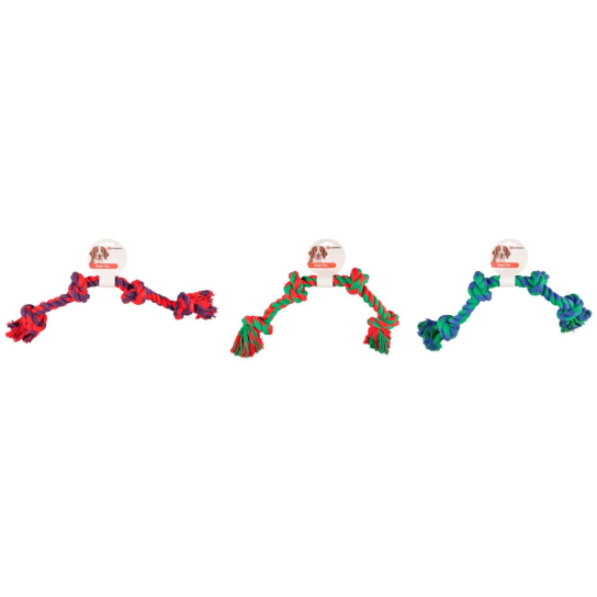 Flamingo въже цветно 4 възела 60 см. -  - Zoolink