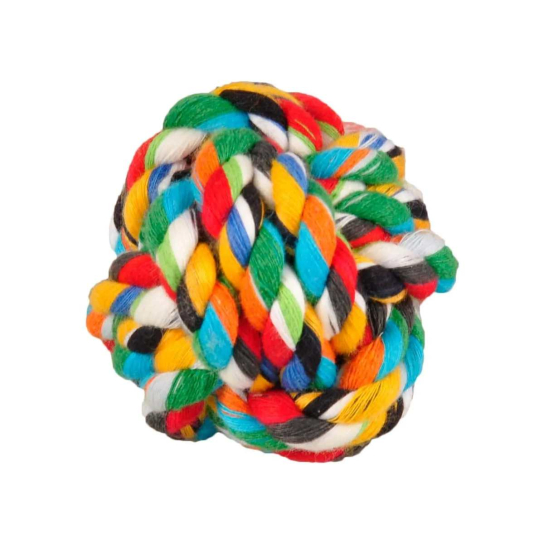 Flamingo играчка въжена топка 5.5 см -  - Zoolink