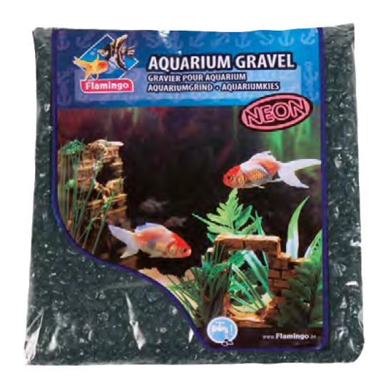 Flamingo грунд за аквариум черен неон 1кг. -  - Zoolink
