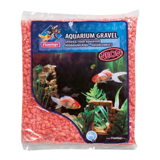Flamingo грунд оранжев неон 1кг. -  - Zoolink