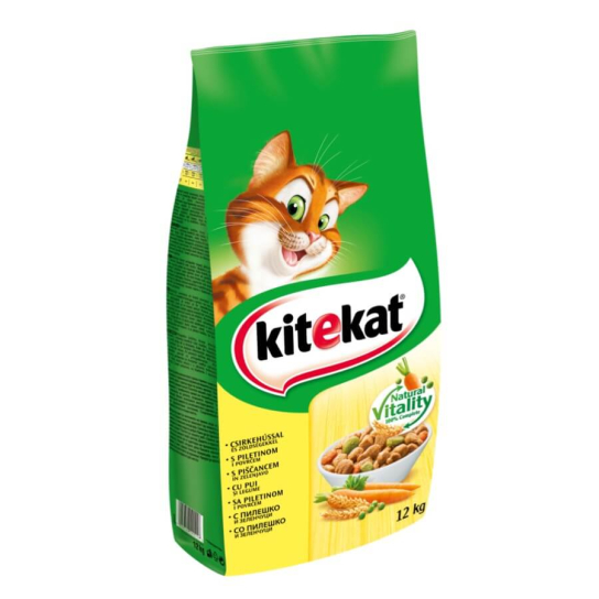 Kitekat Суха Храна с Птиче и Зеленчуци 12Kg -  - Zoolink