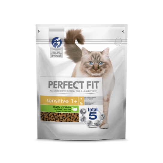 Perfect Fit Sensitive суха храна за чувствителни котки с Пуешко, 750г -  - Zoolink