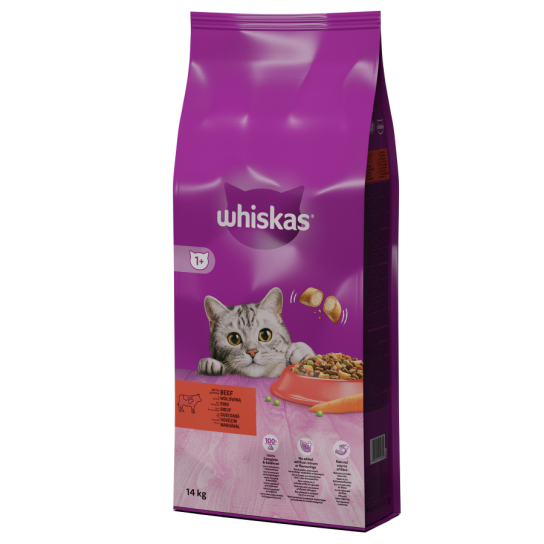 Whiskas Суха Храна с Говеждо 14Kg -  - Zoolink